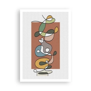 Poster - Abstracție: un dans colorat - 70x100 cm