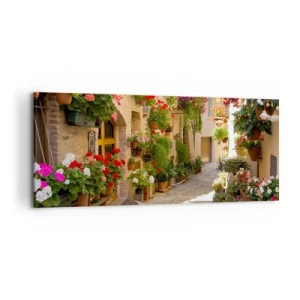 Tablou pe pânză - Într-un potop de flori - 120x50 cm