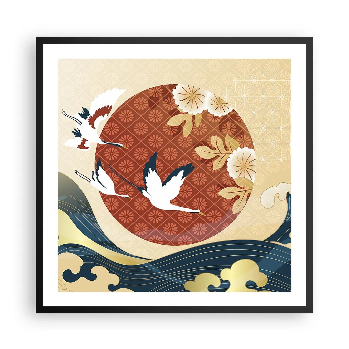 Poster în ramă neagră - O fabulă japoneză - 60x60 cm