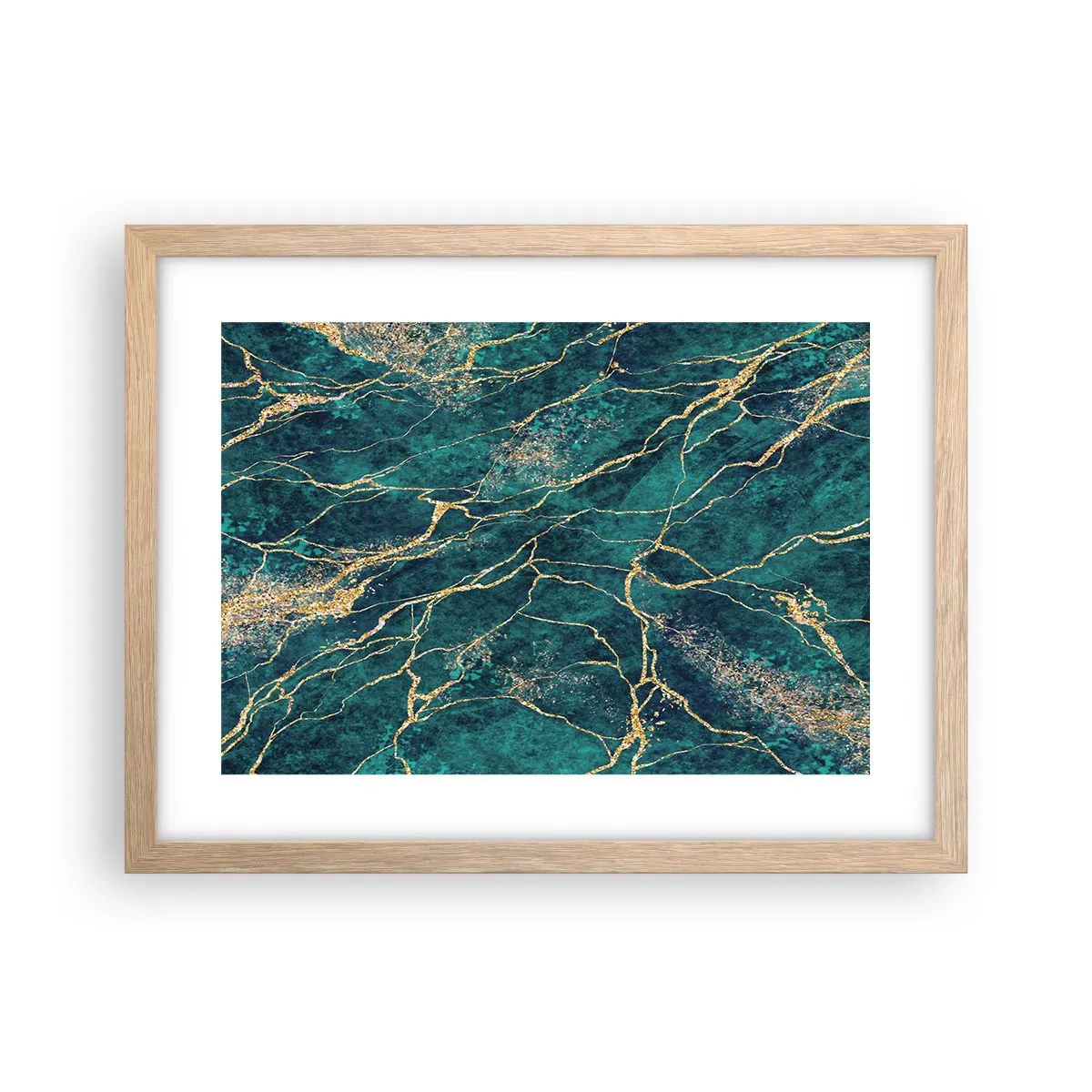 Poster în ramă de stejar deschis - Filon de aur - 40x30 cm
