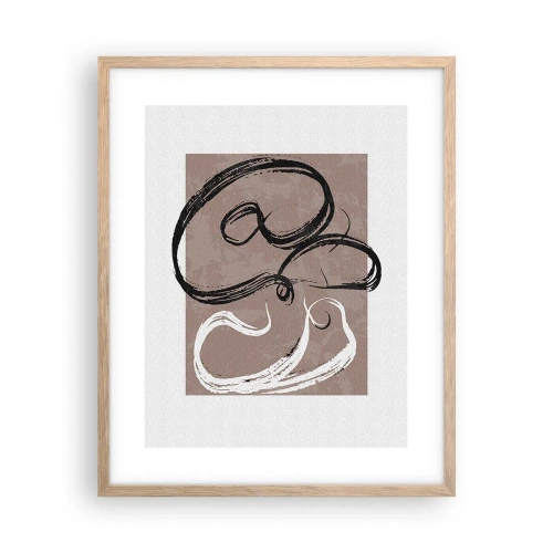 Poster în ramă de stejar deschis - Compoziția - căutarea plenitudinii - 40x50 cm