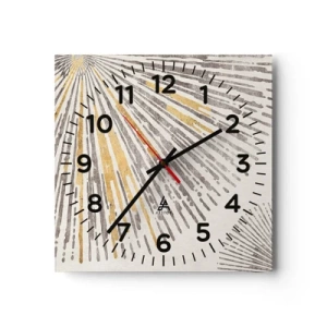 Ceas de perete - Ceas pe sticlă - Frumusețea razei - 30x30 cm