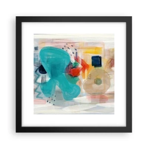 Poster în ramă neagră - Joc plin de culoare - 30x30 cm