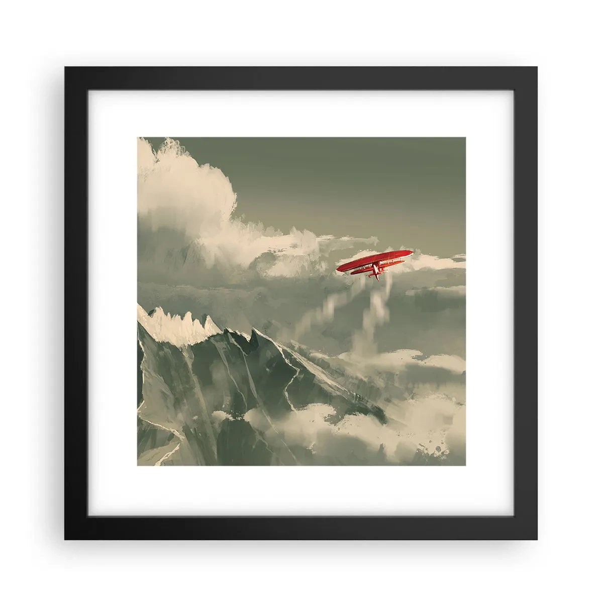 Poster în ramă neagră - Un pionier neînfricat - 30x30 cm