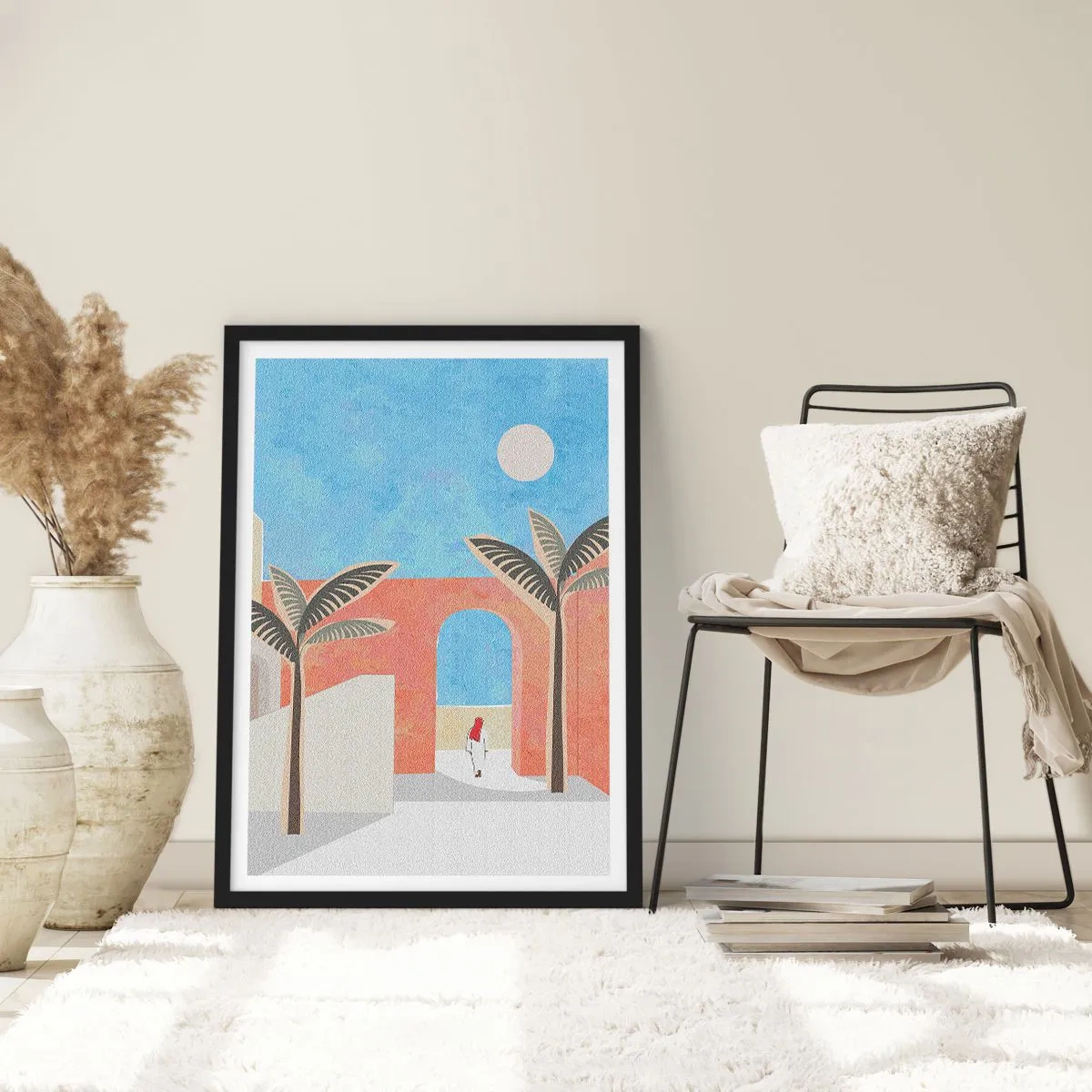 Poster în ramă neagră - O zi arabă - 70x100 cm