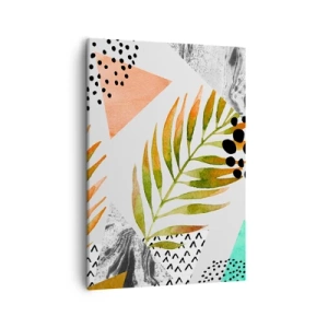 Tablou pe pânză - Decorațiuni cu frunze de palmier - 50x70 cm