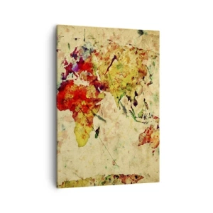 Tablou pe pânză - Viața ca o hartă colorată - 50x70 cm