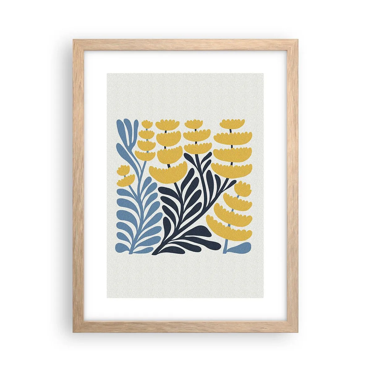 Poster în ramă de stejar deschis - Ogor însorit - 30x40 cm