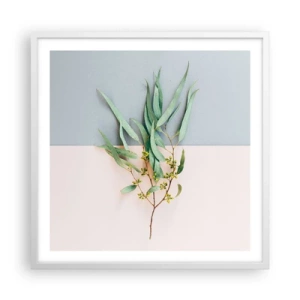 Poster în ramă albă - Subtilitate pastelată - 60x60 cm