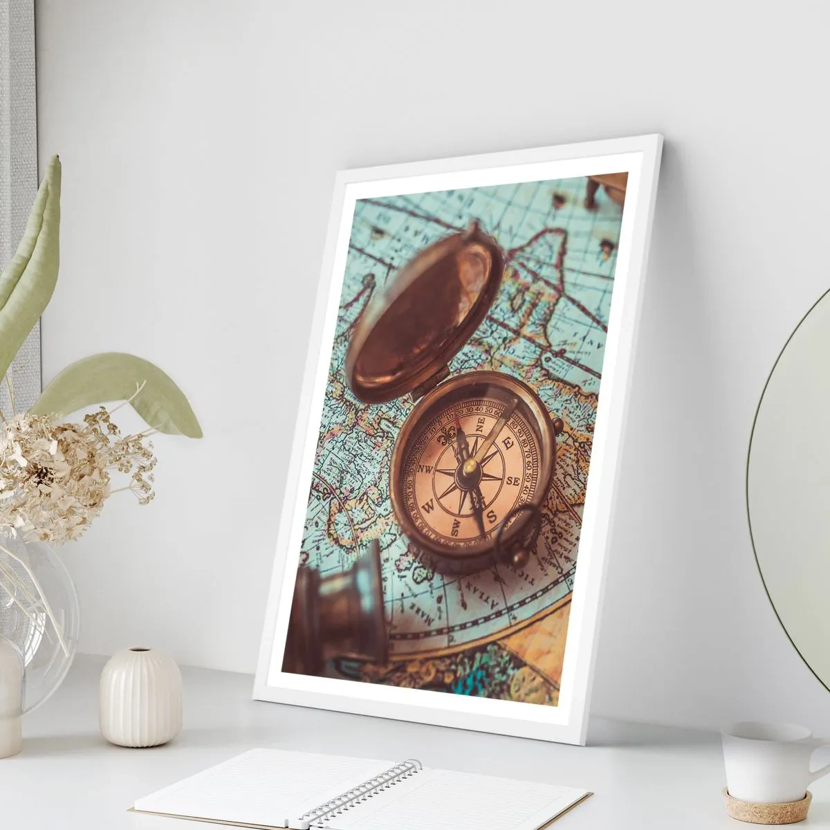 Poster în ramă albă - Pentru aventurierul din tine - 30x40 cm