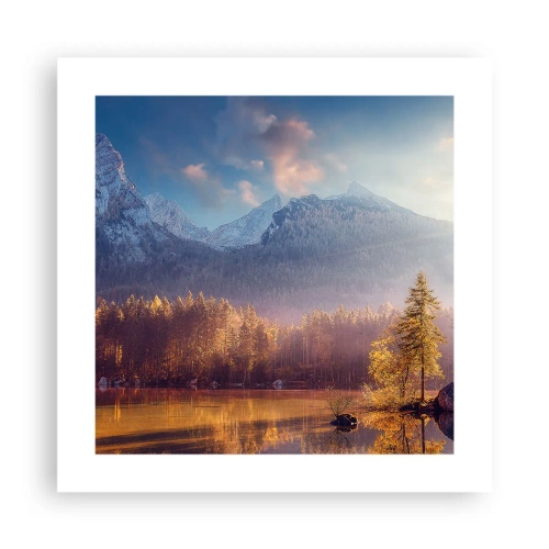 Poster - La munte și la deal - 40x40 cm