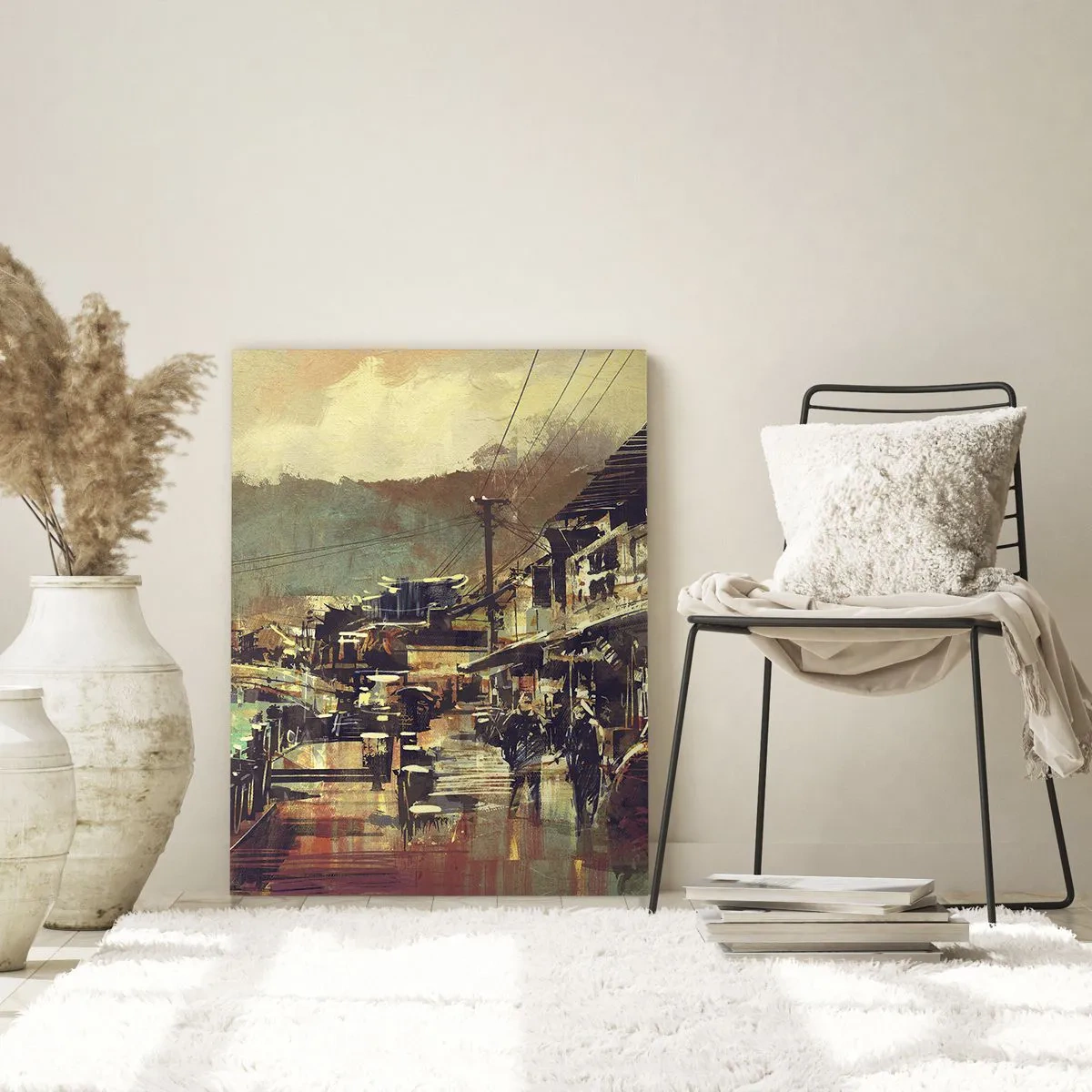 Tablou pe sticlă - Viața ca o bogăție de gri - 50x70 cm