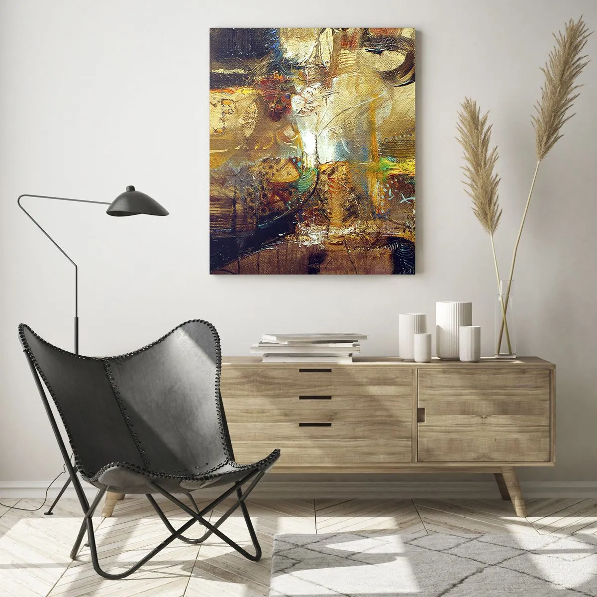 Tablou pe sticlă - Rece, călduț, fierbinte - 80x120 cm