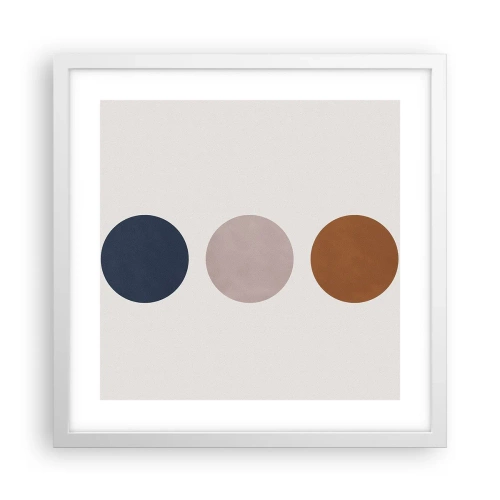 Poster în ramă albă - Simbol de excelență - 40x40 cm