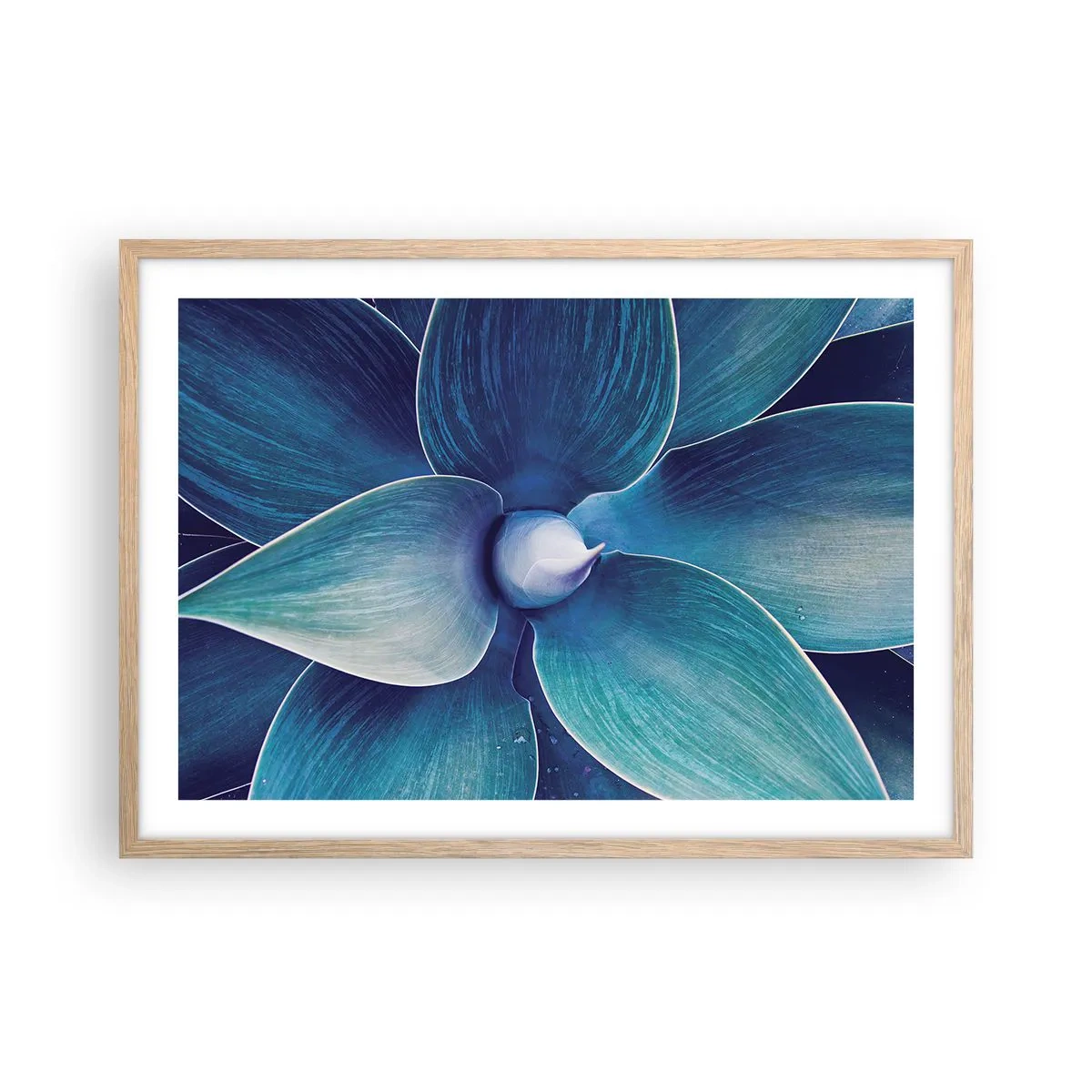 Poster în ramă de stejar deschis - A furat albastrul de la cer - 70x50 cm