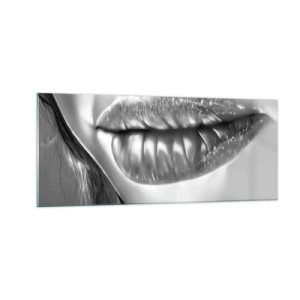 Tablou pe sticlă - Știu la ce te gândești... - 100x40 cm