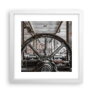 Poster în ramă albă - Viața secretă a unei fabrici - 30x30 cm
