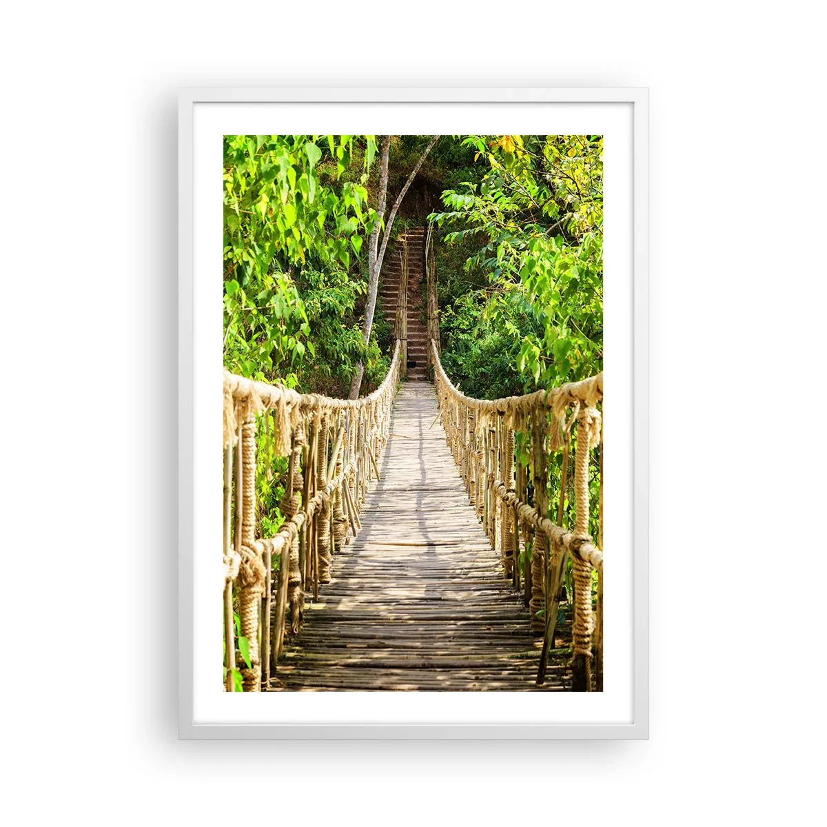 Poster în ramă albă - Suspendat în verde - 50x70 cm