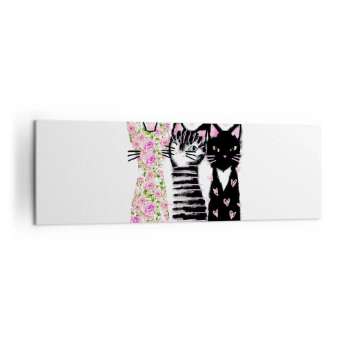 Tablou pe pânză - Trei pisici - 160x50 cm
