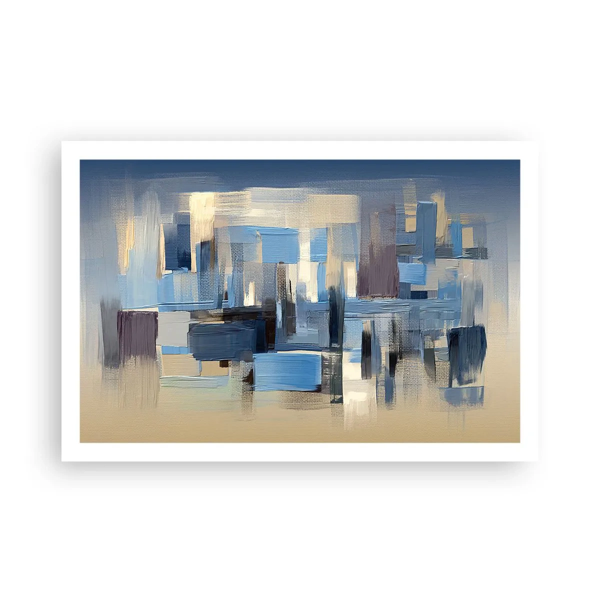 Poster - Construcție albastră - 91x61 cm