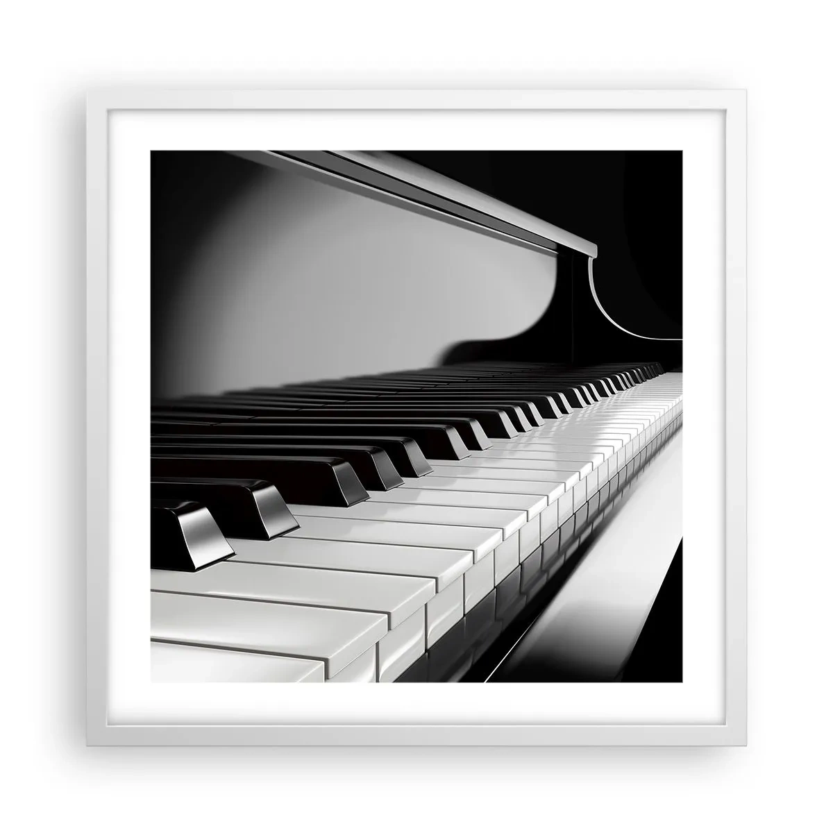 Poster în ramă albă - Armonia formelor și a culorilor - 50x50 cm