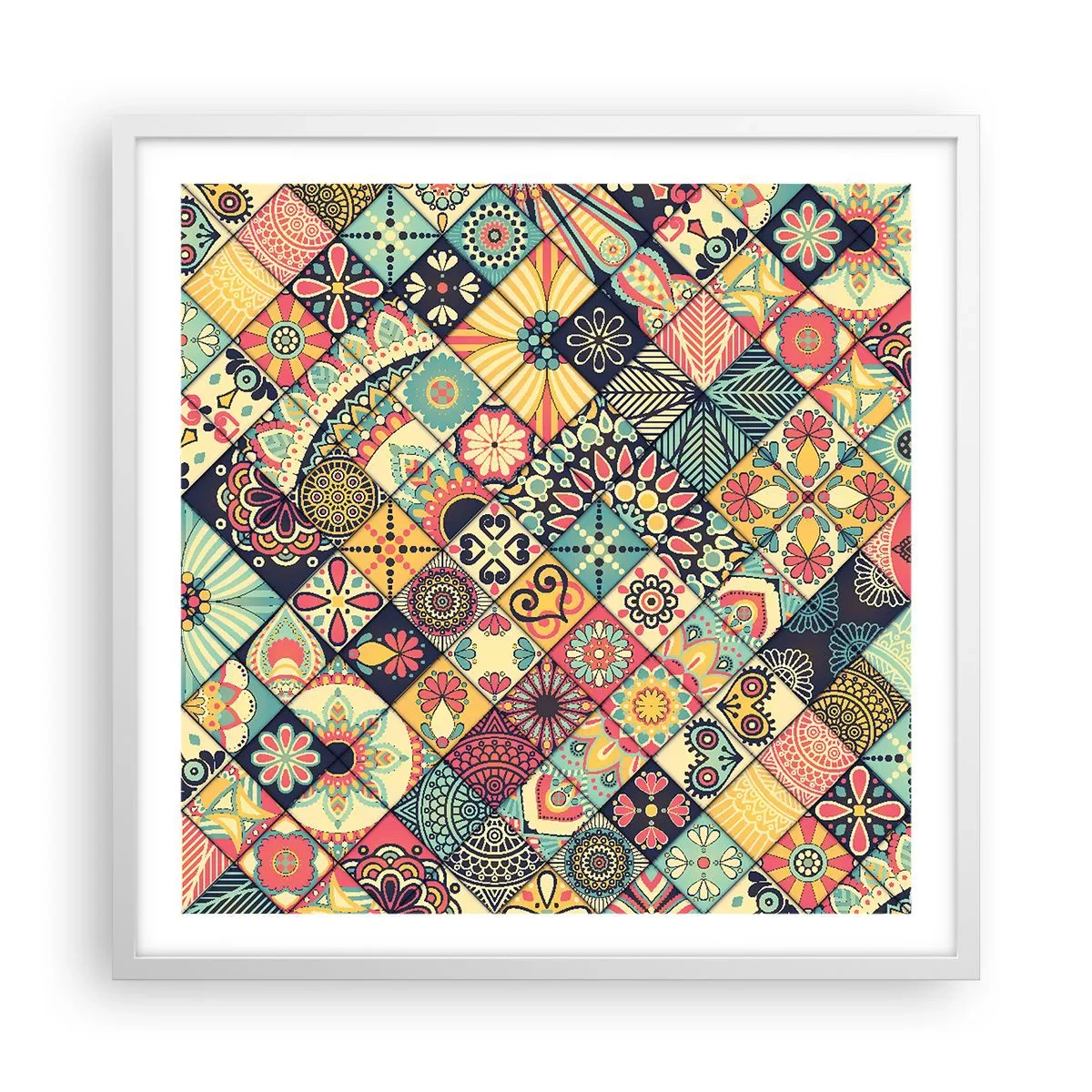 Poster în ramă albă - Clima marocană - 60x60 cm