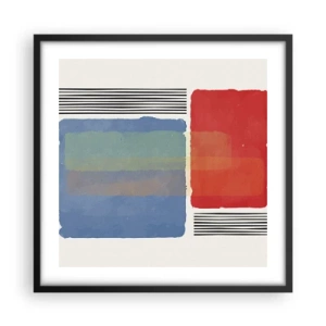 Poster în ramă neagră - Spiritul și litera geometriei - 50x50 cm