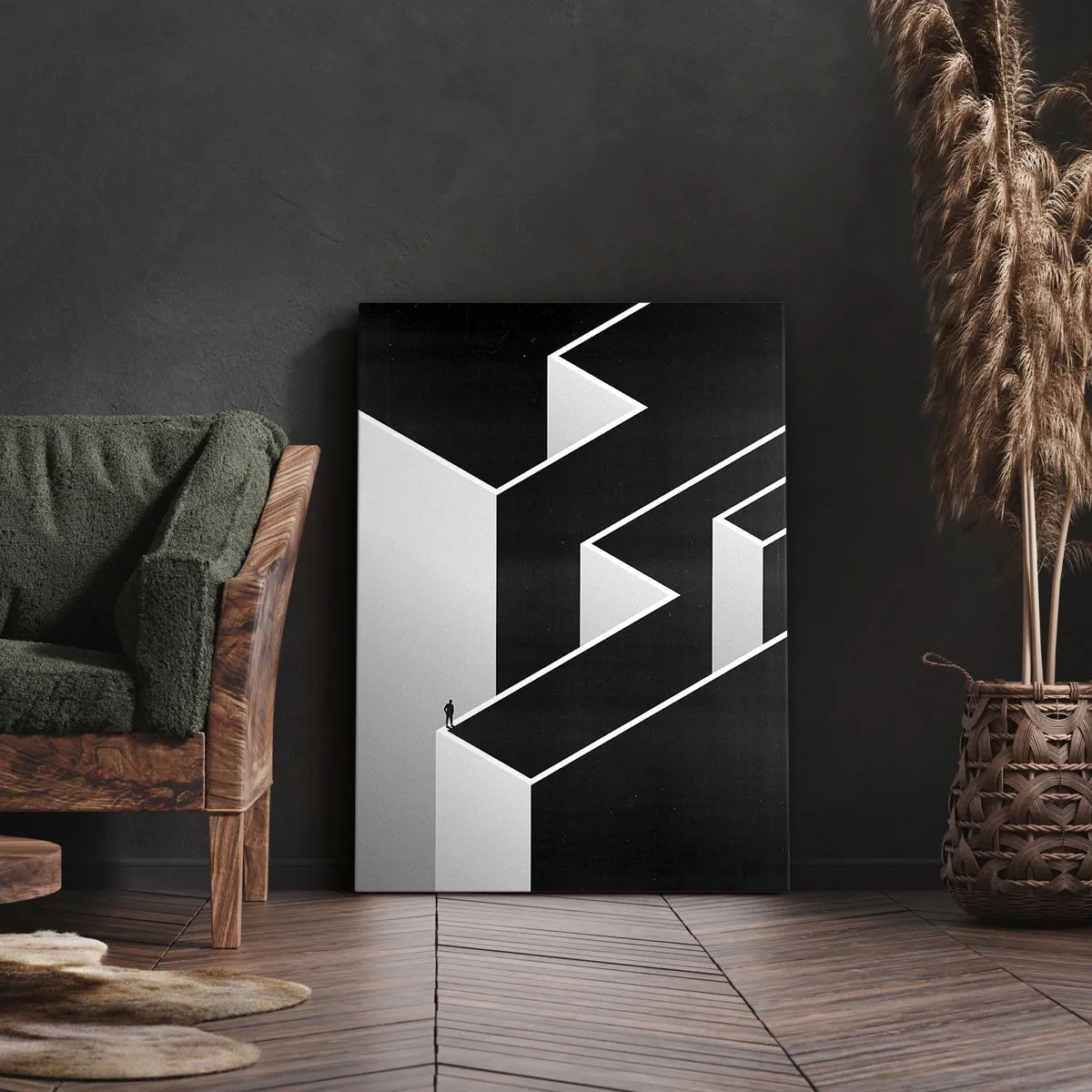 Tablou pe pânză - Singurătate la vârf - 55x100 cm