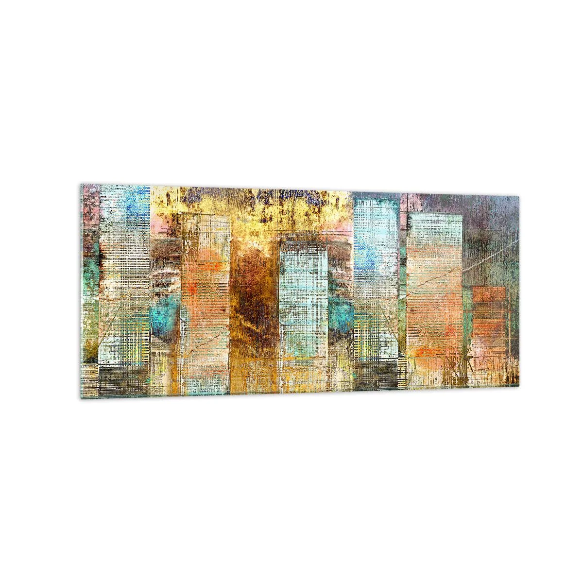 Tablou pe sticlă - Metropola însorită - 120x50 cm