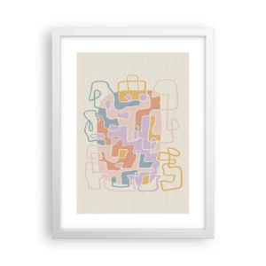 Poster în ramă albă - Labirintul - o aventură plină de bucurie - 30x40 cm