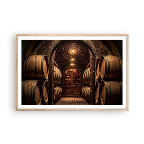 Poster în ramă de stejar deschis - Beciul cu atmosferă - 91x61 cm