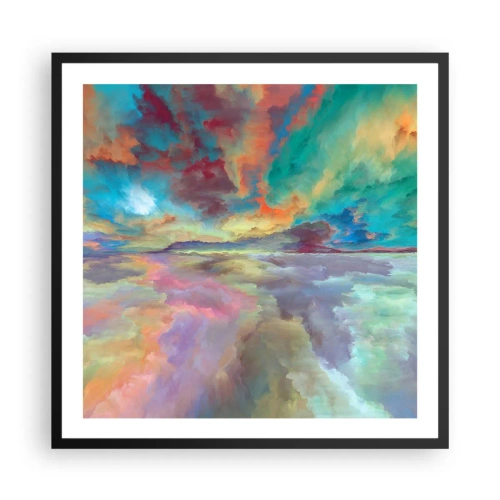 Poster în ramă neagră - Două ceruri - 60x60 cm