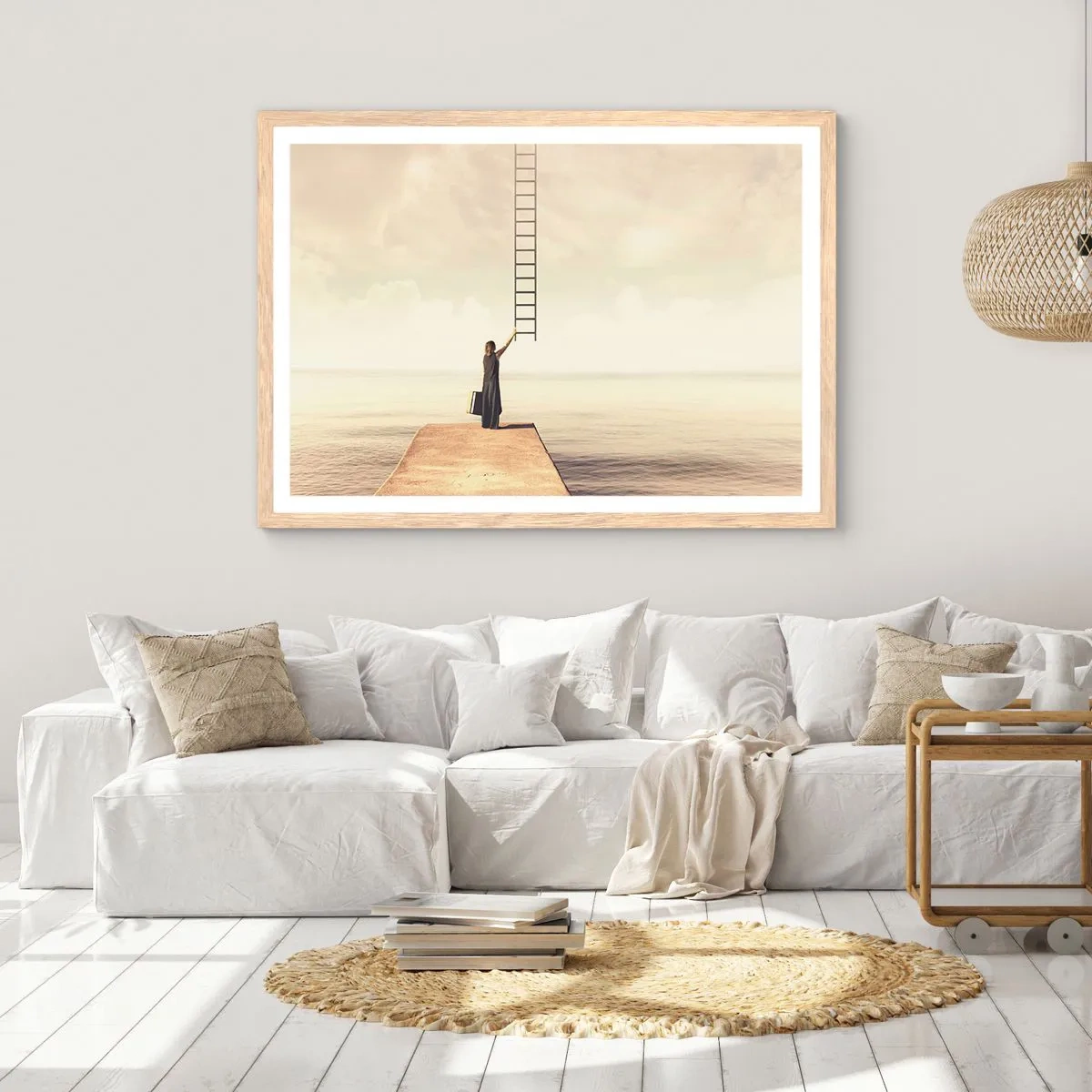 Poster în ramă de stejar deschis - O călătorie conceptuală - 70x50 cm