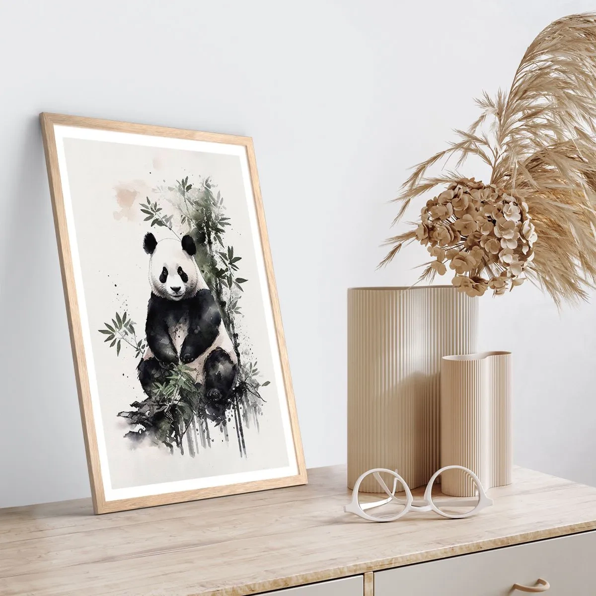 Poster în ramă de stejar deschis - Salutări din China - 61x91 cm