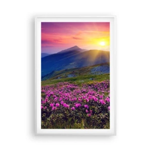 Poster în ramă albă - ... Și peste tot în jur se simte un miros de jneapăn și parfum de ierburi... - 61x91 cm