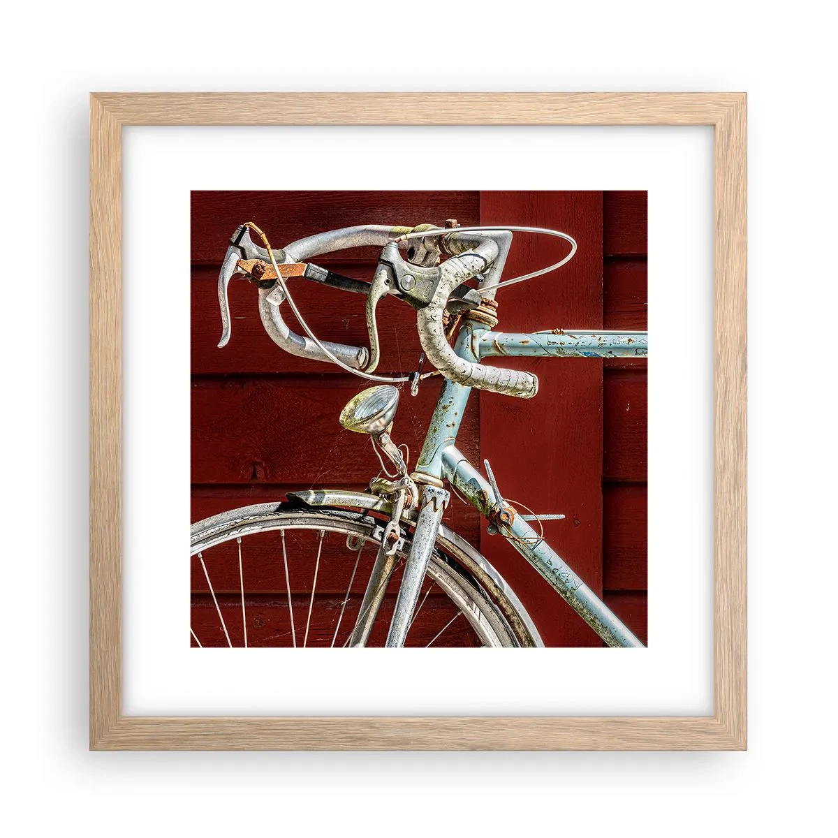 Poster în ramă de stejar deschis - Creat pentru victorie - 30x30 cm