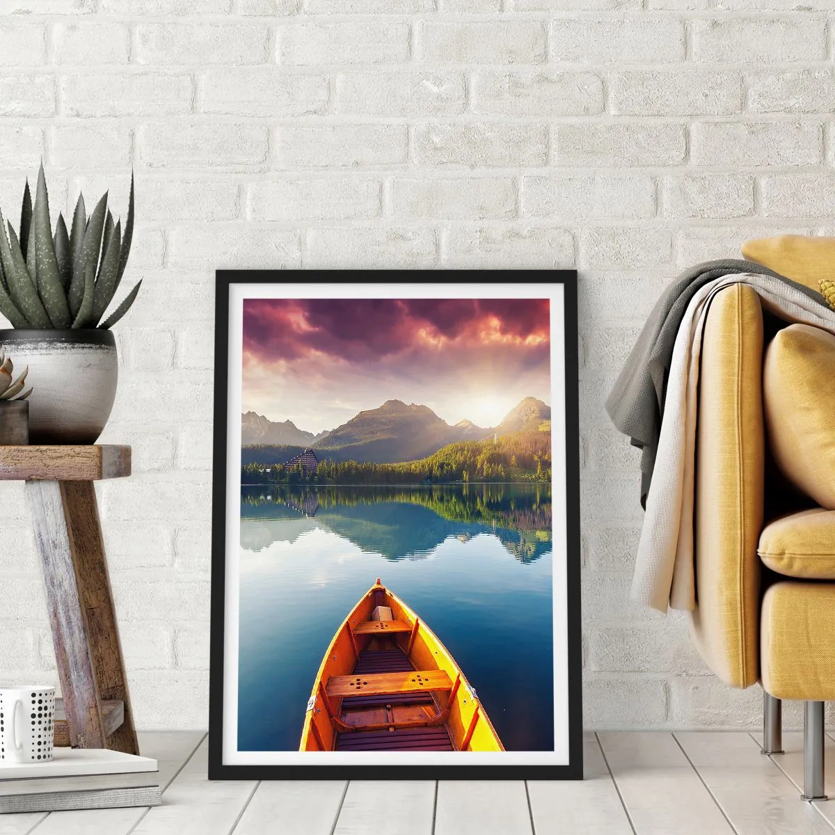Poster în ramă neagră - Nimic împotriva naturii - 40x50 cm