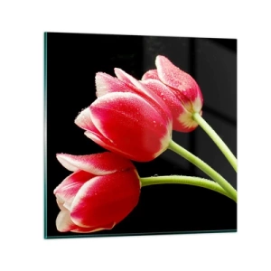 Tablou pe sticlă - Promisiunea unei iubiri pure - 30x30 cm