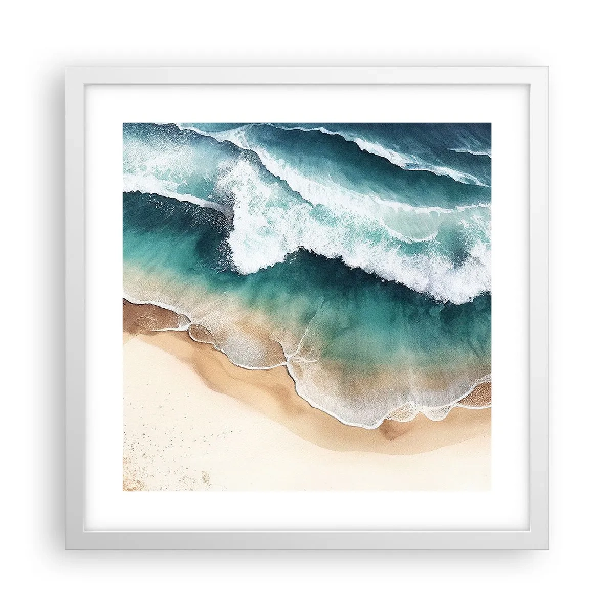 Poster în ramă albă - Întâlnire eternă - 40x40 cm