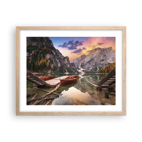 Poster în ramă de stejar deschis - Promisiunea zilei - 50x40 cm