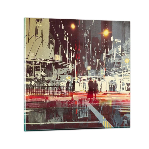 Tablou pe sticlă - O trecere metropolitană - 30x30 cm