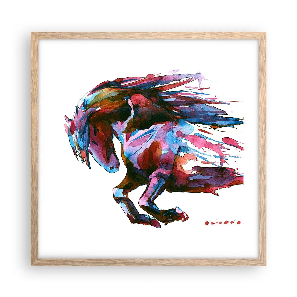 Poster în ramă de stejar deschis - În exaltare - 50x50 cm