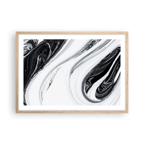 Poster în ramă de stejar deschis - Combinație de contrarii - 70x50 cm