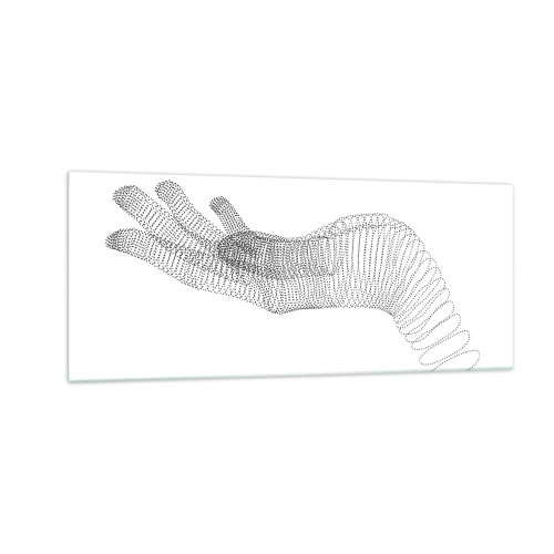 Tablou pe sticlă - Mână arcuită - 100x40 cm