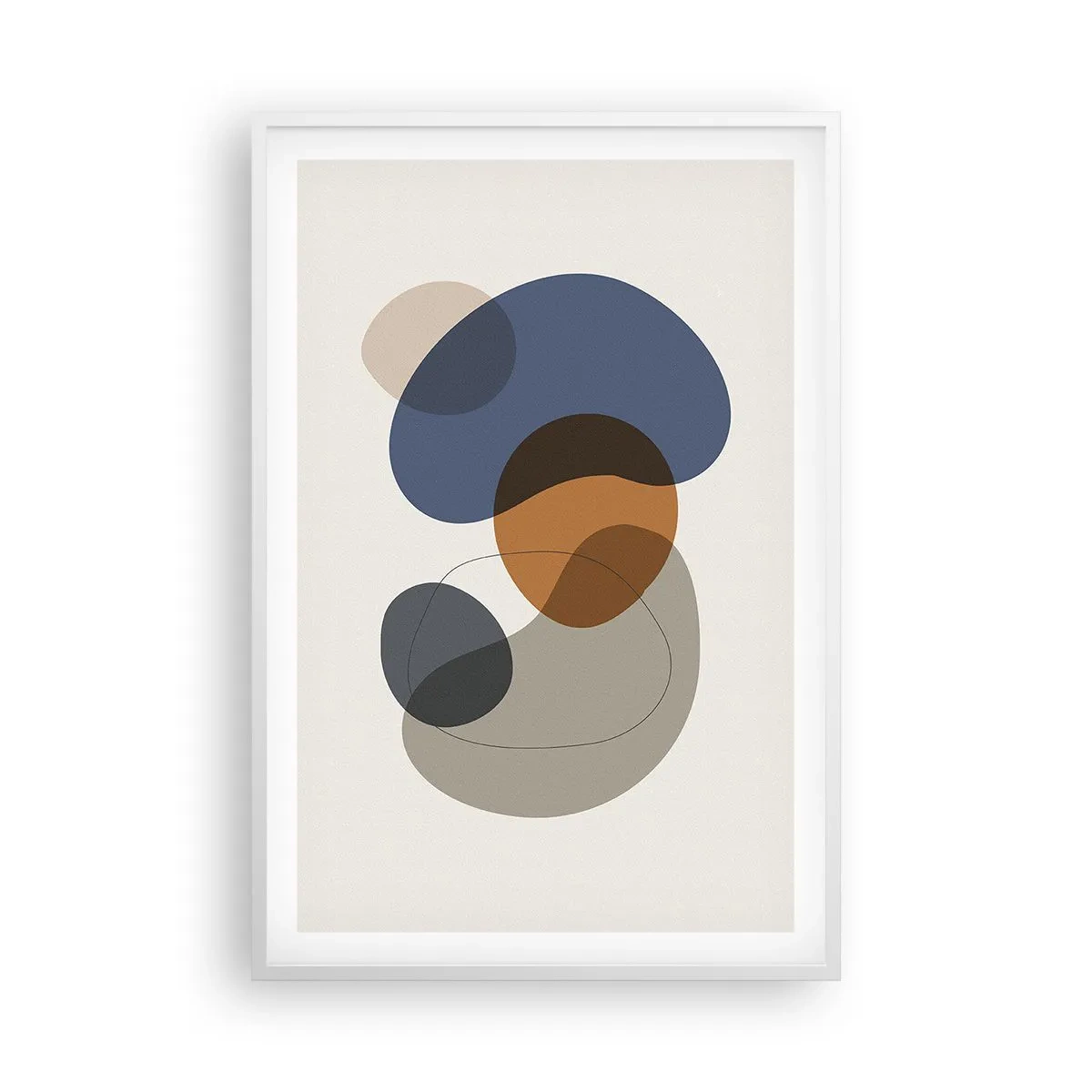 Poster în ramă albă - Picături de culoare - 61x91 cm