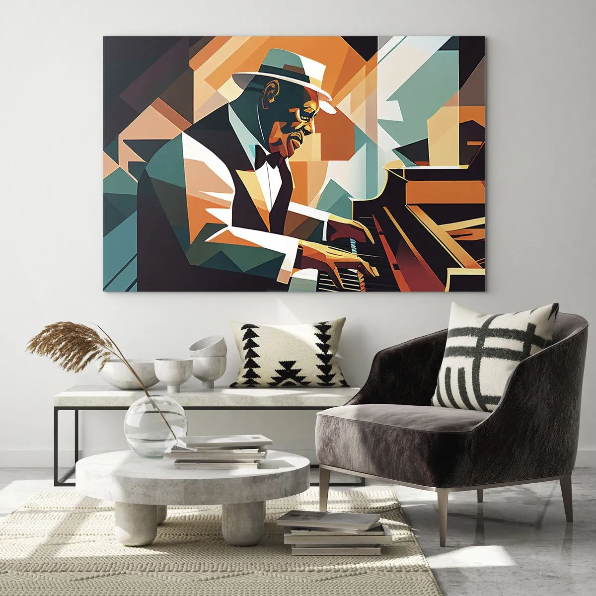 Tablou pe sticlă - Numai jazz - 100x70 cm