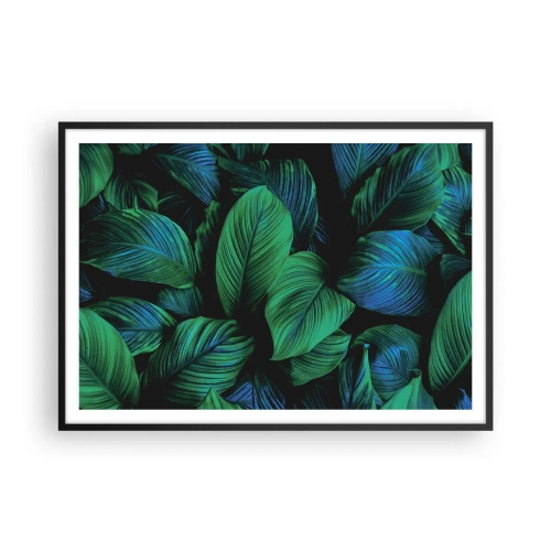 Poster în ramă neagră - Traficul verde - 100x70 cm