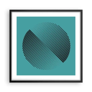 Poster în ramă neagră - Cercul - o variație geometrică - 50x50 cm