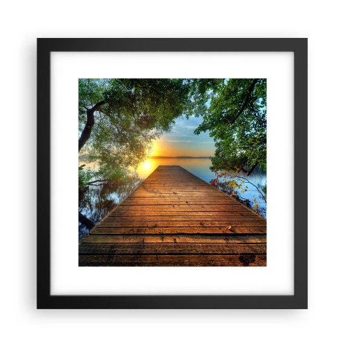 Poster în ramă neagră - Nu te grăbi, stai jos - 30x30 cm