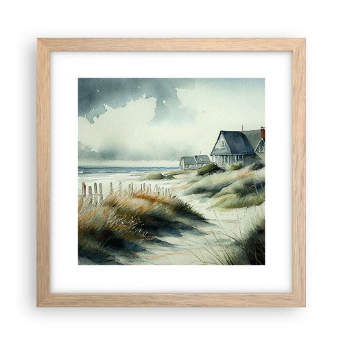 Poster în ramă de stejar deschis - Departe de agitație - 30x30 cm